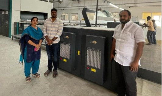 Sri Amman Textiles partners (L-R): M Suchittra, K Manojkumar, P Gokul