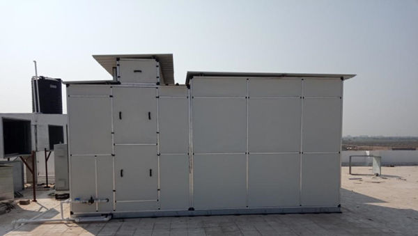 HMX 100% fresh air, Indirect Direct Evaporative Cooling (IDEC) rooftop units installed at HMX factory, Ahmedabad