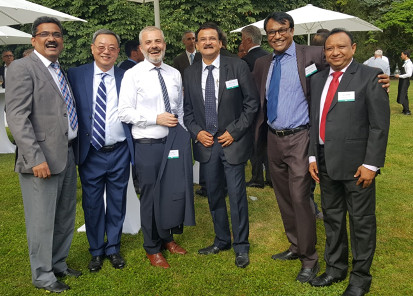 L-R_Mr Milind Mirkar, Mr Zeng Xing Yang, Mr Enzo Paoli, Mr Gurudas Aras, Mr Khalid, and Mr Navin Agrawal